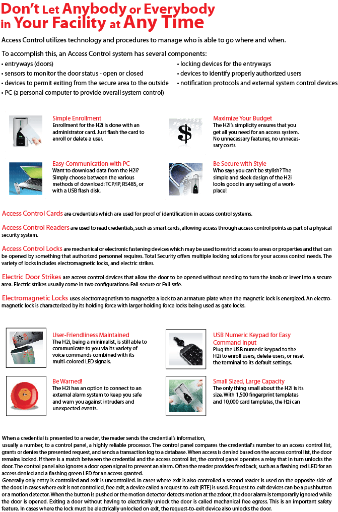 Access Control Cards, Readers, Locks, Electric Door Strikes, Electromagnetic Locks New York, Long Island